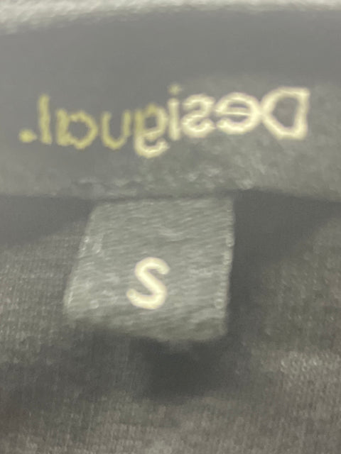 Vestido Desigual Asimétrico Estampado Manga larga Negro - Talla S