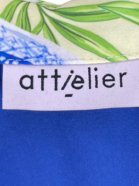 Conjunto Att/elier Estampado Satinado Verde - Talla M