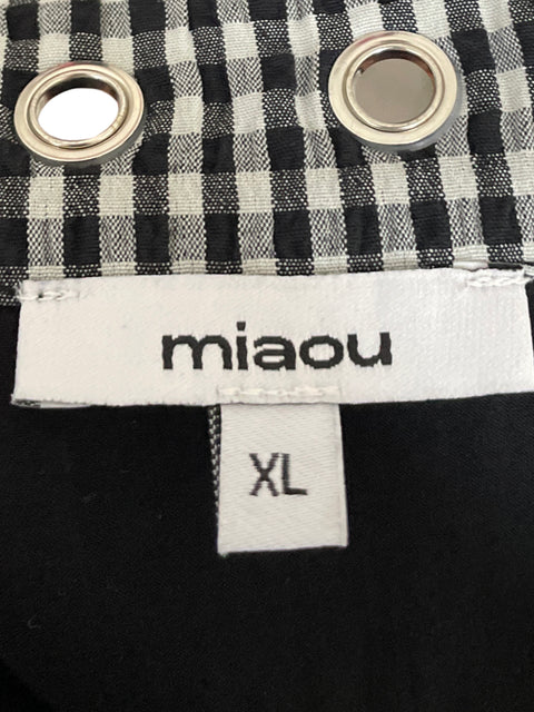 Conjunto Miaou Cuadros Gingham Midi Negro - Talla XL
