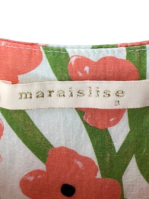 Vestido Maraislise de Viscosa Estampado Floral Naranja - Talla S