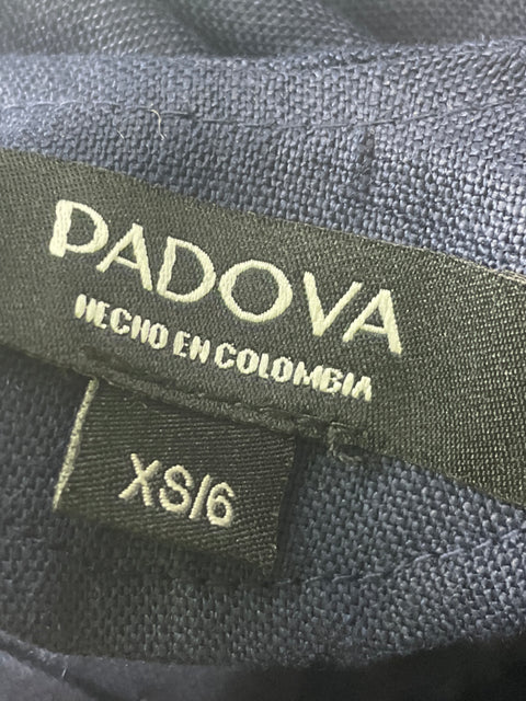 Blusa Padova Tiras Apliques Sin mangas Azul - Talla XS