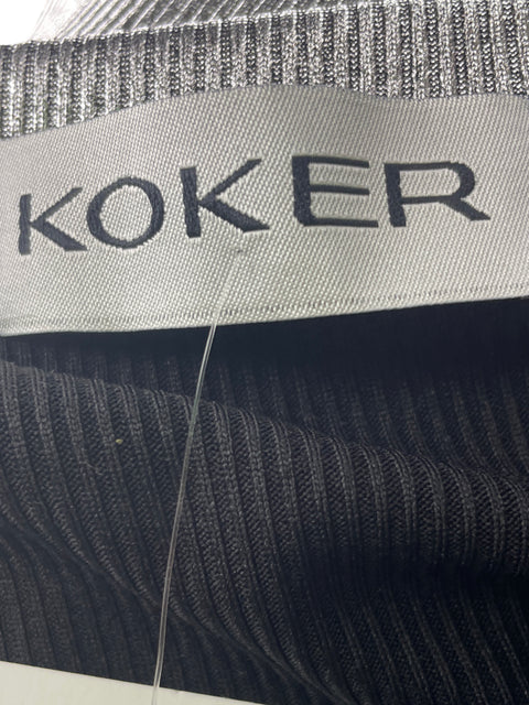 Blusa Koker Satinado Manga corta Cuello redondo Plateado - Talla S