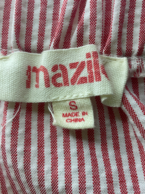 Vestido Mazik Rayas Tejido Outshoulders Rojo - Talla 6
