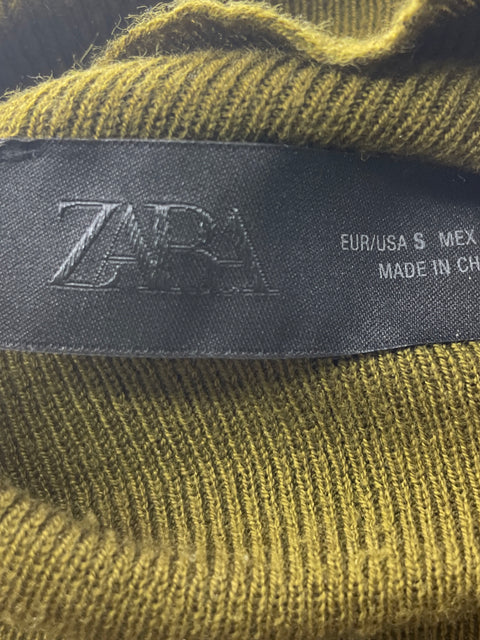 Chaqueta Zara de Algodón Manga larga Abrigo Cruzado Verde - Talla S