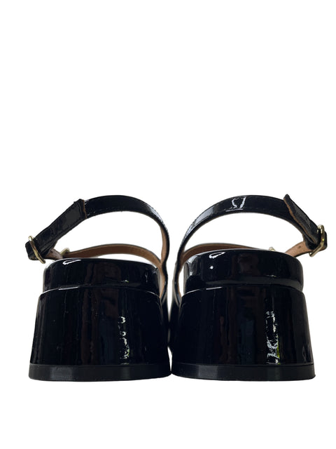 Sandalia Bared X Pliant Charol Negro - Talla 36