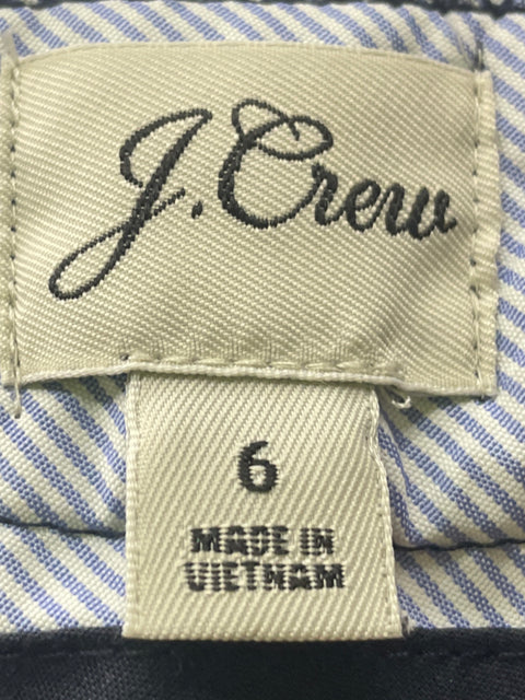 Short J Crew de Algodón Recto Midi Bolsillo Negro - Talla 6