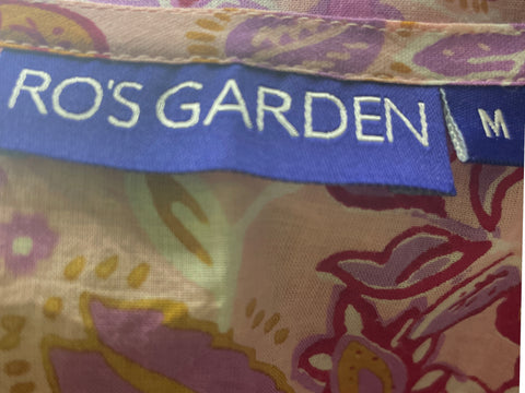 Vestido Ros Garder Estampado Manga larga Maxi Rosado - Talla M