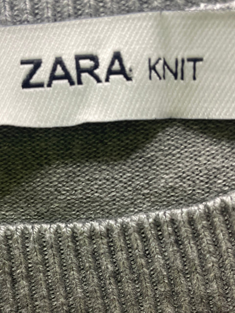 Chaqueta Zara de Algodón Liso Botones Manga larga Gris - Talla S