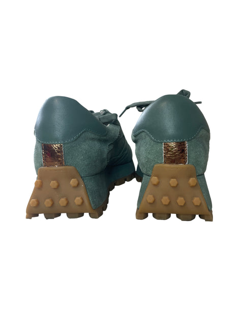 Zapatilla Dolce Vita Terciopelo Suela Cordones Verde - Talla 7