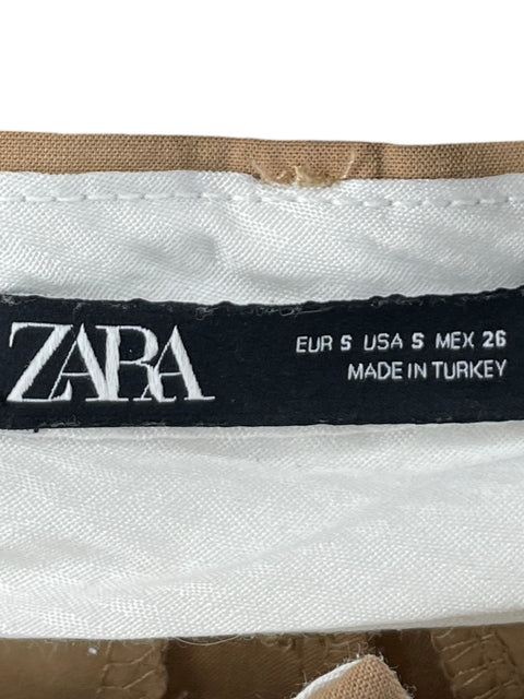 Pantalón Zara Wide-leg Beige - Talla S