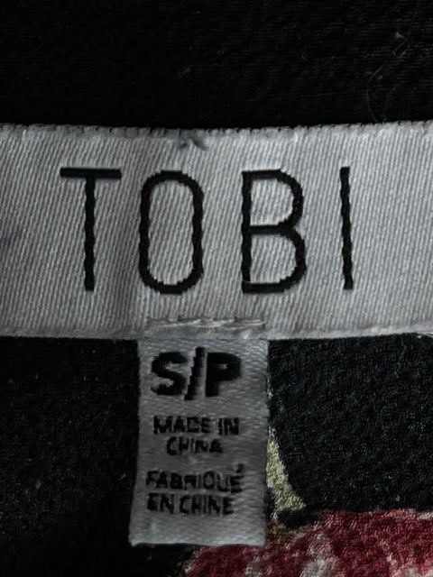 Pantalón Tobi Wide-leg Estampado Floral Negro - Talla S