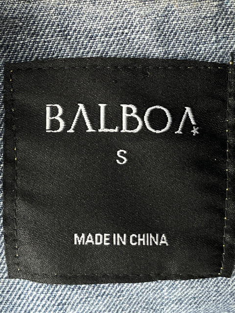 Chaleco Balboa de Algodón Denim Negro - Talla S