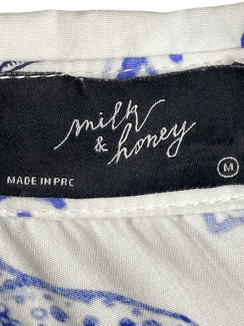 Blusa Milk & Honey Estampado Azul - Talla M