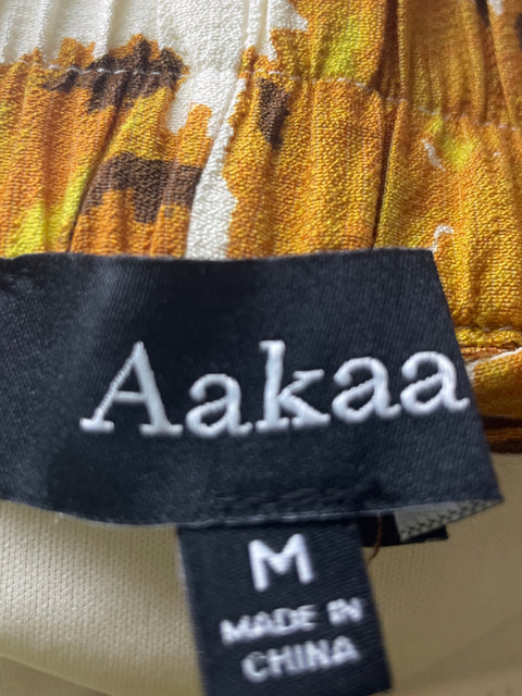 Conjunto Aakaa Pantalón/blusa Palazo Top Amarillo - Talla M
