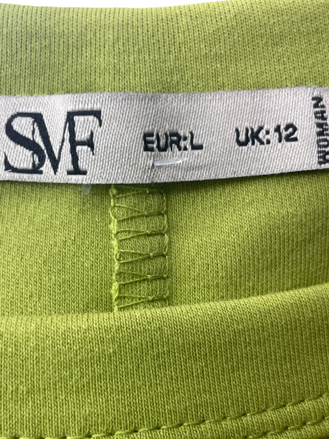 Blusa Smf Botones Manga corta Liso Verde - Talla L
