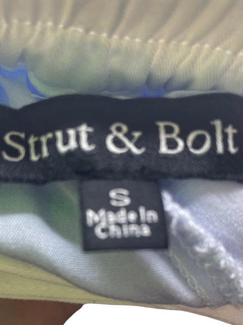 Falda Strut & Bolt Globo Liso Mini Azul - Talla S