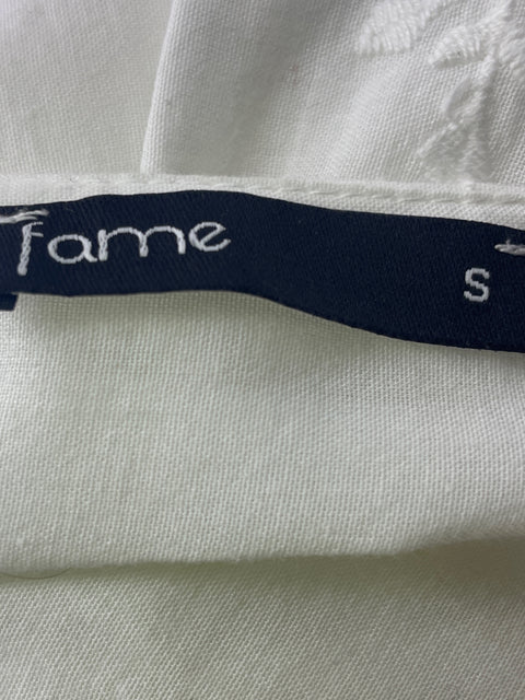 Vestido Fame Maxi Liso Troquelado Blanco - Talla S