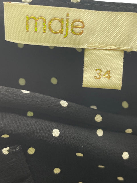Mono Maje Botones Elastico Lunares Negro - Talla 34