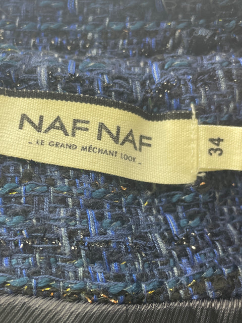 Chaqueta Naf Naf Estampado Manga larga Botones Azul - Talla 34