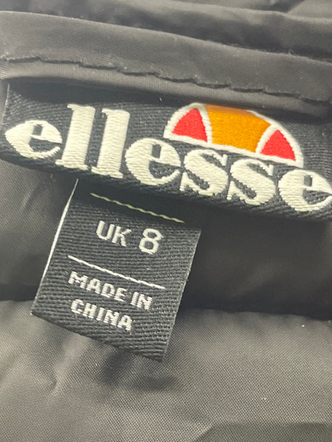 Chaleco Ellesse Acolchado Abierto Liso Negro - Talla 8