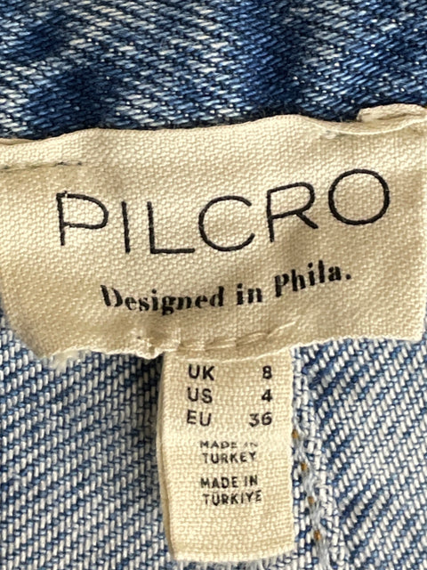 Falda Pilcro And The Letterpress Maxi Denim Azul - Talla 8