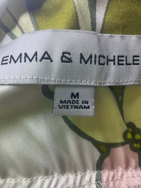 Vestido Emma & Michele Tiras Estampado Suelto Amarillo - Talla L