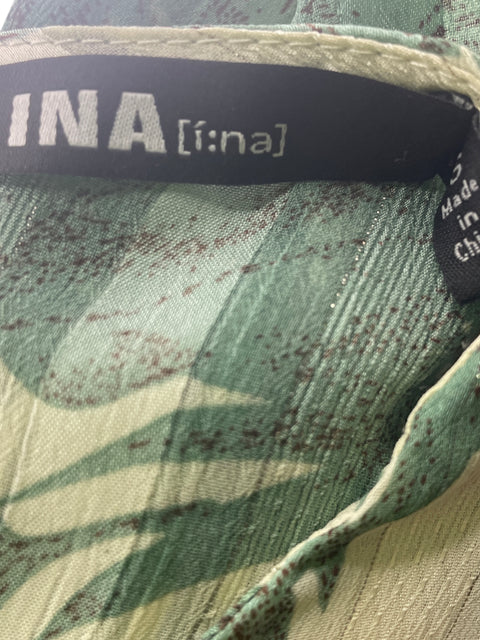 Conjunto Ina Ina Estampado Blusa/pantalon Palazo Verde - Talla S