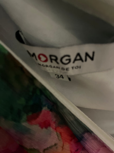 Blusa Morgan Estampado Oneshoulder Abullonado Rosado - Talla 34
