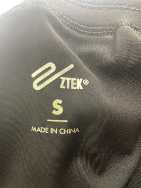 Falda Ztek de Viscosa Liso Recto Plisado Negro - Talla S