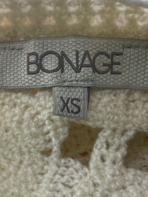 Blusa Bonage Troquelado Manga larga Liso Beige - Talla XS