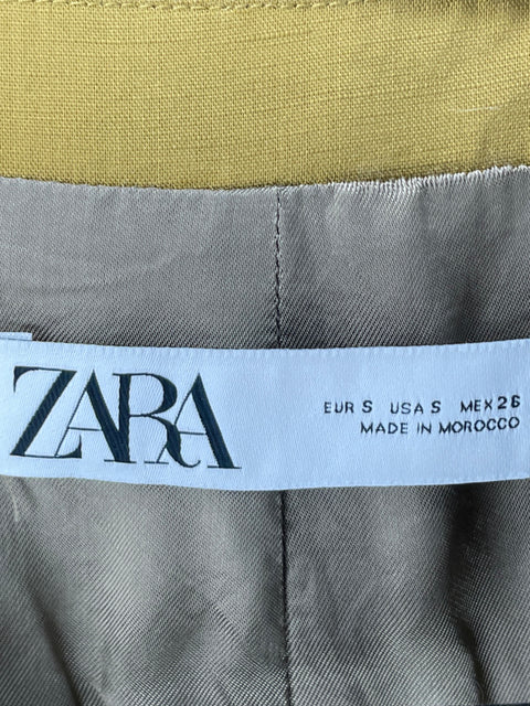 Chaleco Zara Cropped Amarillo - Talla S