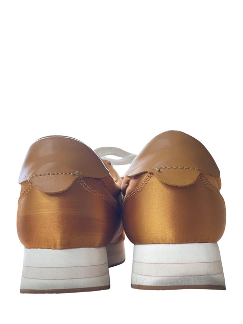 Zapato Zara Metalizado Naranja - Talla 39
