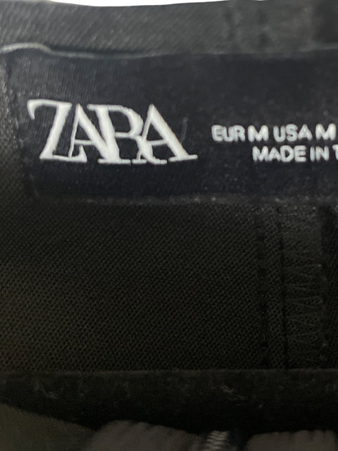 Falda Zara Mini Liso Zipper Negro - Talla M