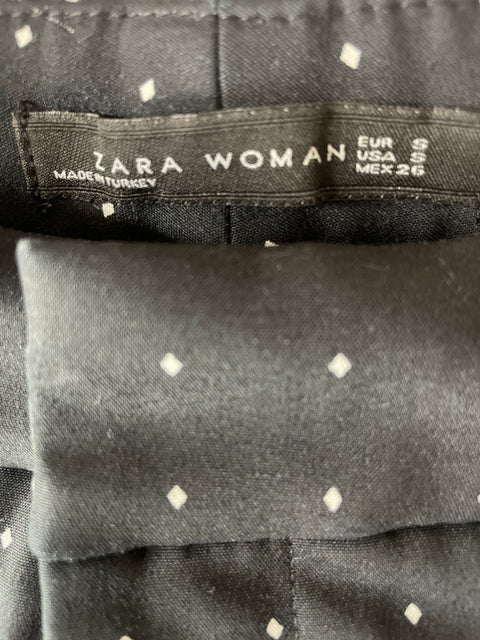 Pantalón Zara Recto Slim fit Negro - Talla S