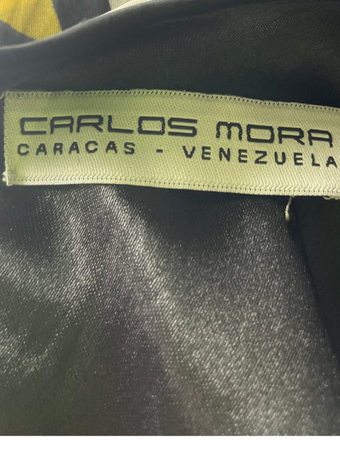 Vestido Carlos Mora Mini Estampado Suelto Negro - Talla S