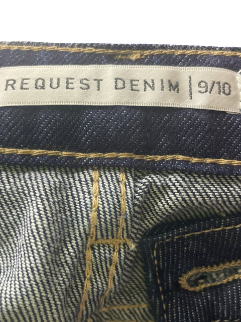 Pantalón Request Denim Recto Wide leg Azul - Talla 10