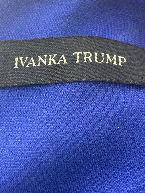Vestido Ivanka Trump Midi Ajustado Sin mangas Azul - Talla S