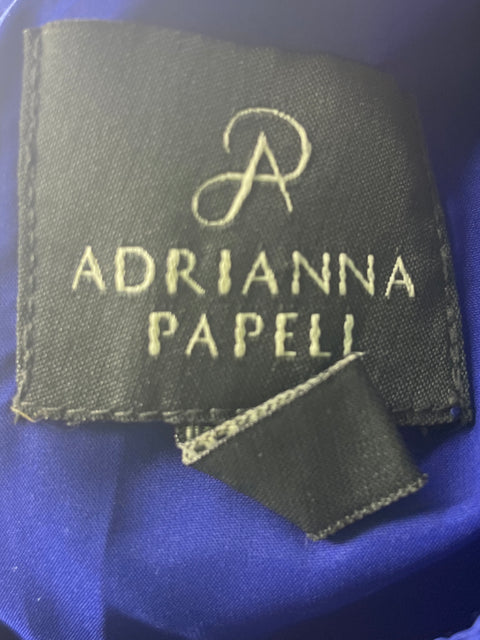 Vestido Adrianna Papell Midi Ajustado Manga corta Azul - Talla 4