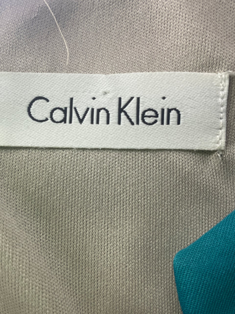 Vestido Calvin Klein Midi Cruzado Sin mangas Verde - Talla S