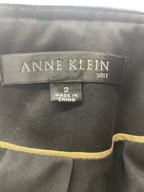 Chaqueta Anne Klein Ruchas Botones Manga larga Negro - Talla 2