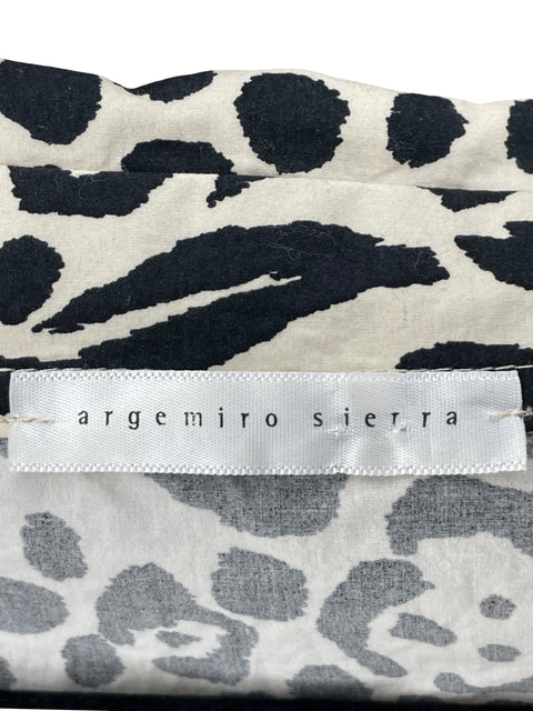 Blusa Argemiro Sierra de Algodón Estampado Animal print Negro - Talla M