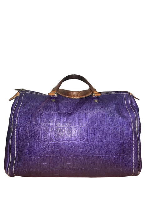 Cartera Carolina Herrera Andy 10 Metalizado Morado - Talla U