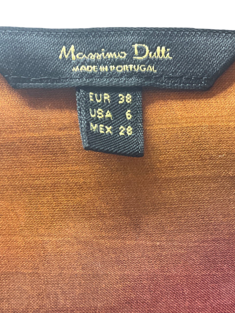 Blusa Massimo Dutti Tie-dye Manga larga Estampado Naranja - Talla 38