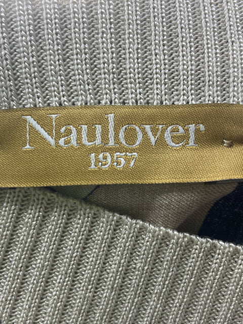Blusa Naulover Rayas Manga corta Suelto Marrón - Talla 42