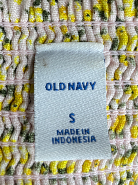 Vestido Old Navy Estampado Floral Amarillo - Talla S