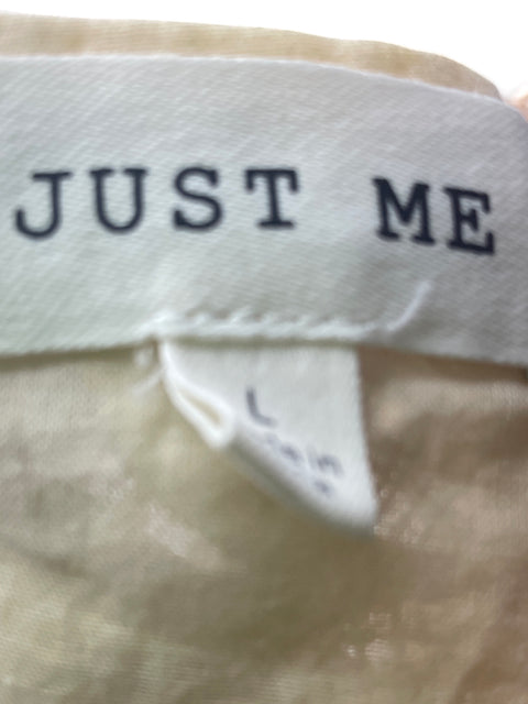 Vestido Just Me Tejido Ruchas Manga larga Beige - Talla L