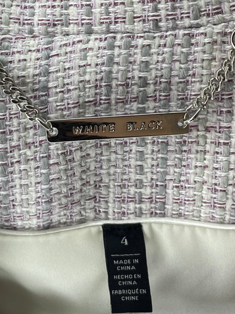 Blazer White House Black Market de Algodón Cropped Morado - Talla 4