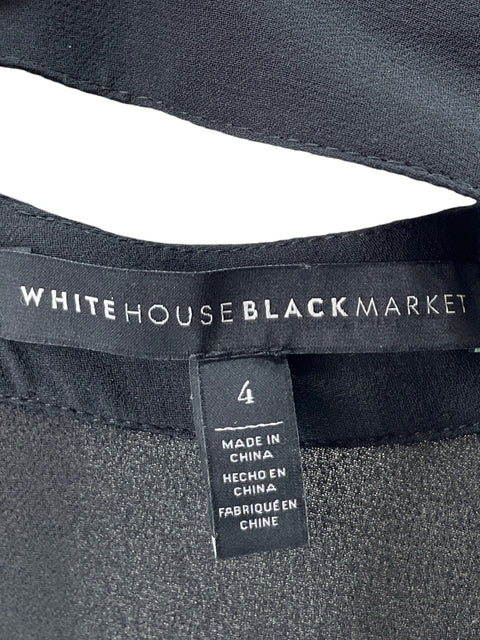 Blusa White House Black Market Estampado Floral Cuello choker - Talla 4
