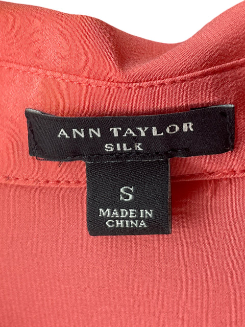 Blusa Ann Taylor de Seda Manga larga Naranja - Talla S