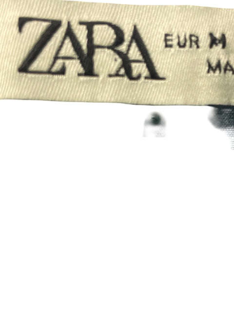 Camisa Zara de Seda Liso Seda Manga larga Azul - Talla M